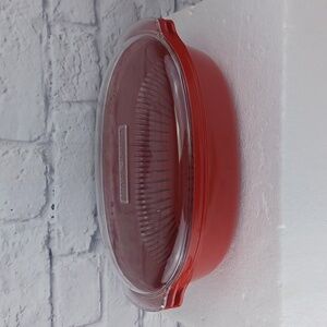 Kitchen Aid Red 9" x 13" Microwave Veggie Food Steamer 3 Piece